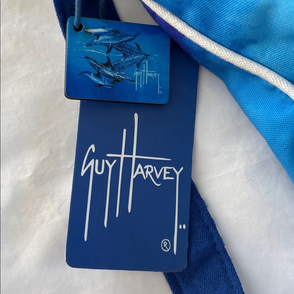 Guy Harvey Blue Dolphin Print Crossbody Bag - Picture 7 of 12